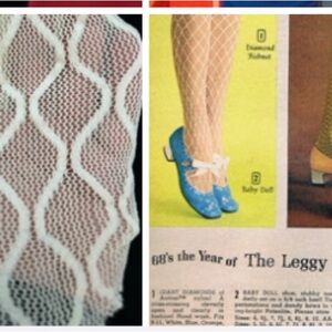 Authentic 60's textured MOD stockings in original package.